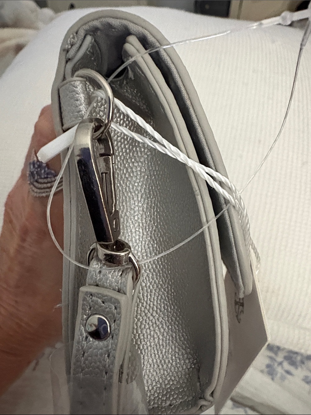 Christian Lacroix Metallic Silver Logo Flap Wallet - Picture 5 of 7